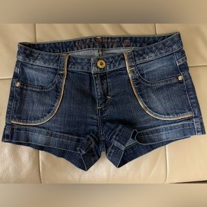 Guess jean shorts.